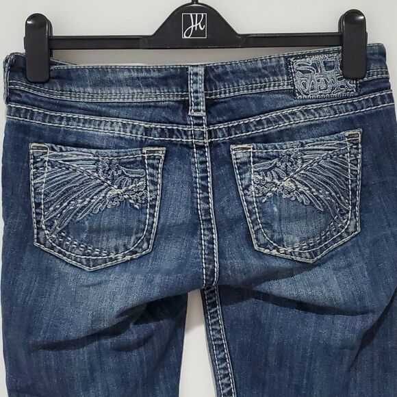 SILVER Tuesday dark wash crop jeans - Picture 4 of 8